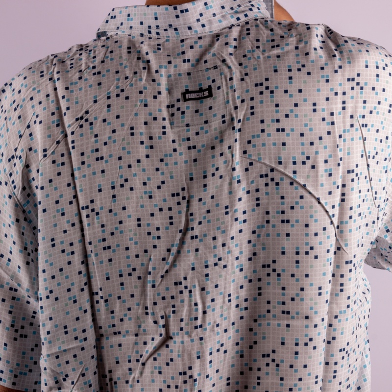 Camisa Hocks Mosaico Cinza Claro